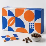 Custom coffee pouches packaging — Paperboard sleeve and tray — Closed set