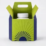 Sealed supplement bottle — Gable-top carton