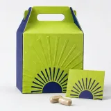 Custom sealed supplement bottle packaging — Gable-top carton — Closed set
