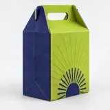 Custom sealed supplement bottle packaging — Gable-top carton — Side / rear