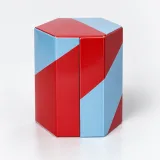Custom candle jar packaging — Hexagonal tuck carton — Side / rear