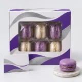 Custom sealed macarons packaging — Window tuck carton — Closed set