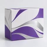Custom sealed macarons packaging — Window tuck carton — Side / rear