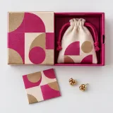 Custom jewelry pouch packaging — Paperboard sleeve and tray — Product & insert