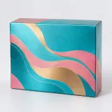 Custom wrapped mooncakes packaging — Window tuck carton — Side / rear