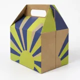 Custom socks gift packaging — Gable-top carton — Side / rear