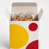 Sealed granola pouch — Tuck-end carton