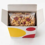 Custom sealed granola pouch packaging — Tuck-end carton — Product & insert