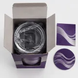 Custom tumbler packaging — Window tuck carton — Product & insert