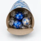 Custom festive confectionery packaging — Pillow carton — Product & insert