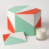 Custom client welcome kit packaging — Hexagonal tuck carton — Closed set