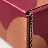 Custom perfume bottle packaging — Roll-end mailer — Material & finish