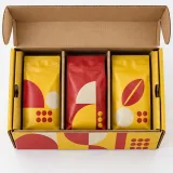 Custom coffee pouches packaging — Divided roll-end mailer — Product & insert