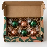 Custom wrapped chocolates packaging — Roll-end mailer — Product & insert