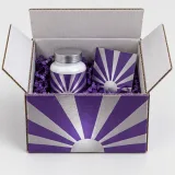 Sealed supplement bottle — Four-flap shipping carton
