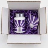 Custom sealed supplement bottle packaging — Four-flap shipping carton — Product & insert
