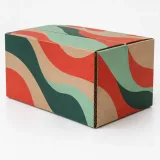 Custom sealed macarons packaging — Four-flap shipping carton — Side / rear