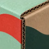 Custom sealed macarons packaging — Four-flap shipping carton — Material & finish