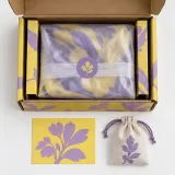 Custom silk scarf packaging — Divided roll-end mailer — Product & insert