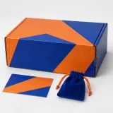 Custom lipstick trio packaging — Four-flap shipping carton — Closed set