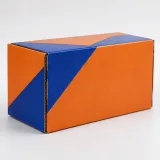 Custom lipstick trio packaging — Four-flap shipping carton — Side / rear