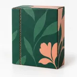 Custom hand cream duo packaging — Corrugated sleeve and tray — Side / rear