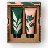 Custom hand cream duo packaging — Corrugated sleeve and tray — Product & insert