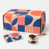 Custom tea tin packaging — Roll-end mailer — Closed set