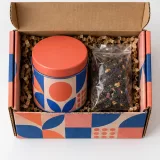 Custom tea tin packaging — Roll-end mailer — Product & insert