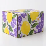 Custom festive confectionery packaging — Four-flap shipping carton — Side / rear