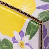 Custom festive confectionery packaging — Four-flap shipping carton — Material & finish