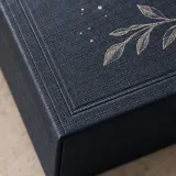 Custom skincare set packaging — Magnetic book box — Material & finish