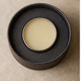 Custom solid perfume packaging — Round lift-off box — Product & insert