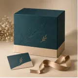 Custom beauty routine set packaging — Two-tier lift-off box — Closed set