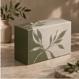 Custom makeup brush set packaging — Two-drawer box — Side / rear