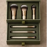 Custom makeup brush set packaging — Two-drawer box — Product & insert