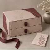 Custom mini makeup set packaging — Two-drawer box — Closed set