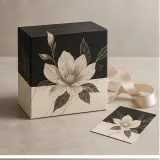 Custom fragrance layering set packaging — Two-tier lift-off box — Closed set