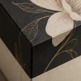 Custom fragrance layering set packaging — Two-tier lift-off box — Material & finish