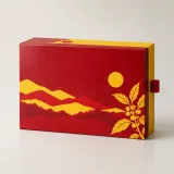 Custom coffee tasting set packaging — Drawer box — Side / rear