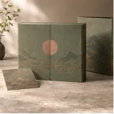 Custom tea ceremony set packaging — Double-door box — Closed set