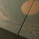 Custom tea ceremony set packaging — Double-door box — Material & finish