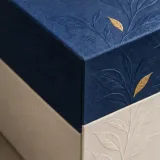 Custom single estate tea packaging — Shoulder-neck box — Material & finish