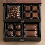 Custom coffee chocolate gift set packaging — Two-drawer box — Product & insert