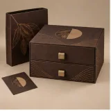 Custom chocolate bar collection packaging — Two-drawer box — Closed set
