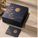 Custom matcha gift set packaging — Lift-off lid — Closed set