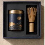 Custom matcha gift set packaging — Lift-off lid — Product & insert