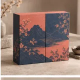 Custom tea discovery set packaging — Double-door box — Side / rear