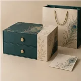 Custom tea honey gift set packaging — Two-drawer box — Closed set