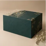 Custom tea honey gift set packaging — Two-drawer box — Side / rear